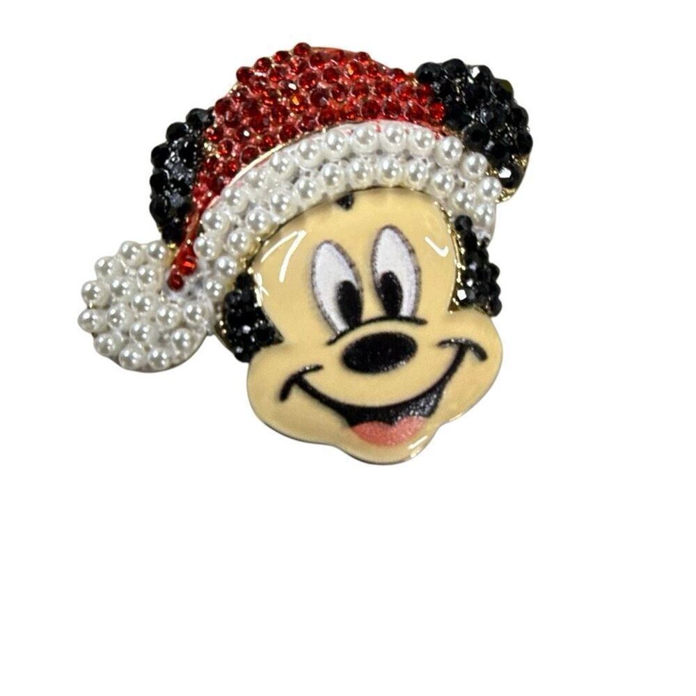 Disney x BaubleBar Women's Mickey Mouse Santa Claus Christmas Stud Earrings NWOT - Picture 2 of 5